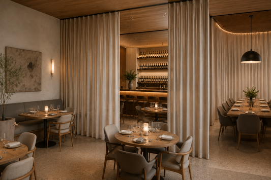 Restaurants are replacing walls with curtains