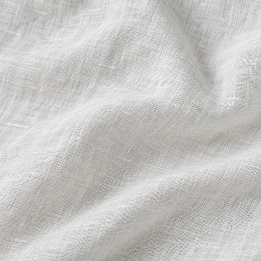 Organic linen in White