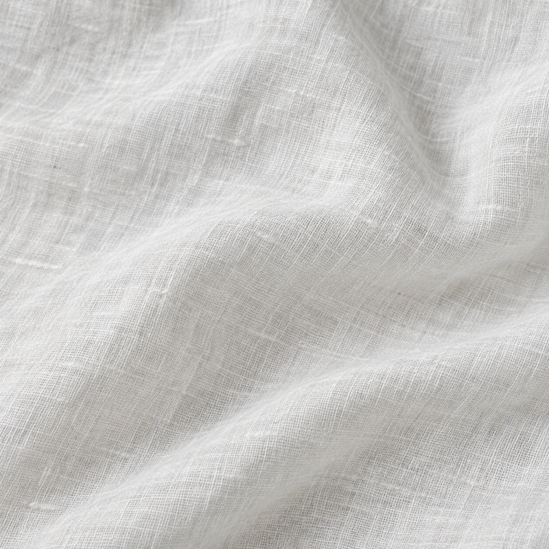 Organic linen in White