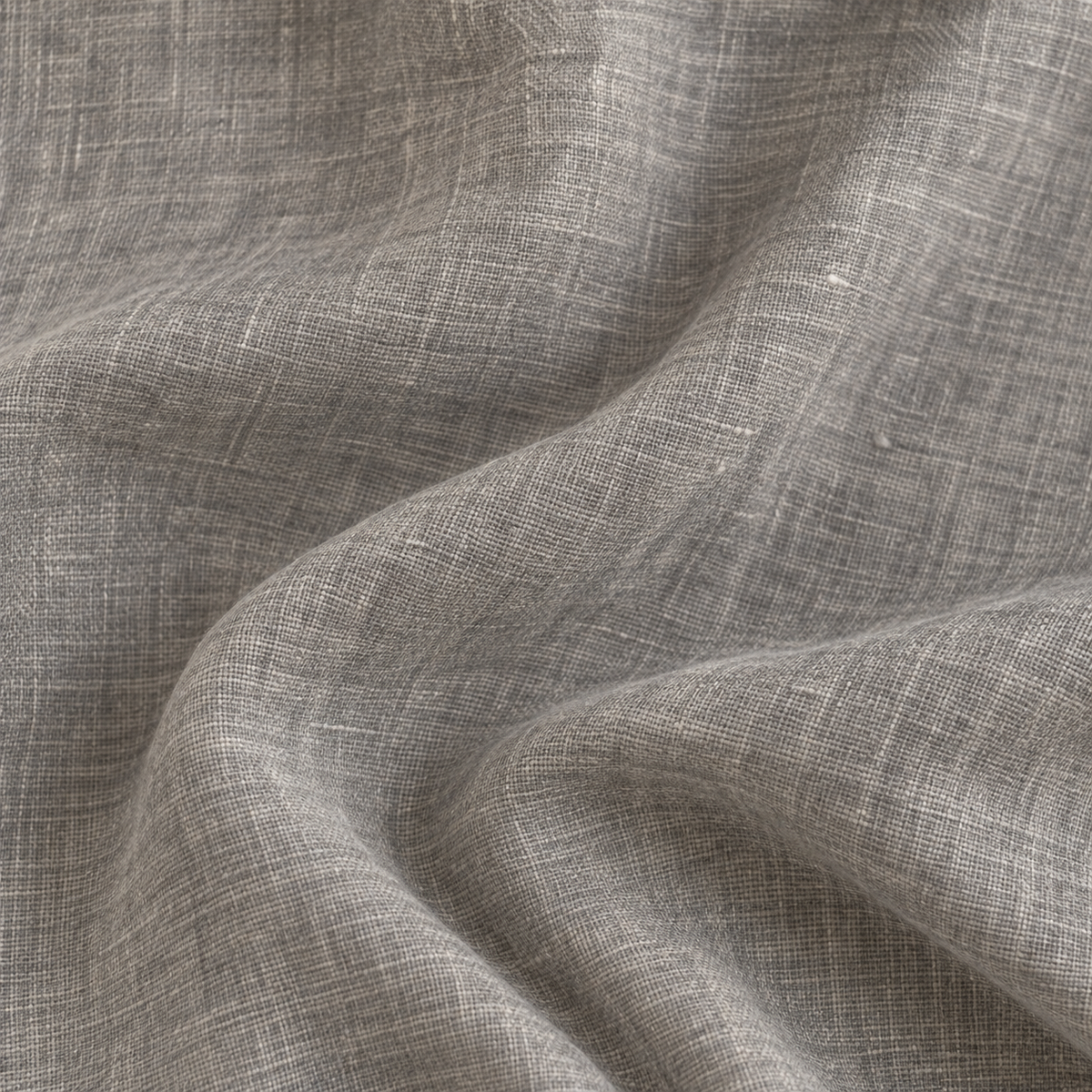 Organic linen in Charcoal